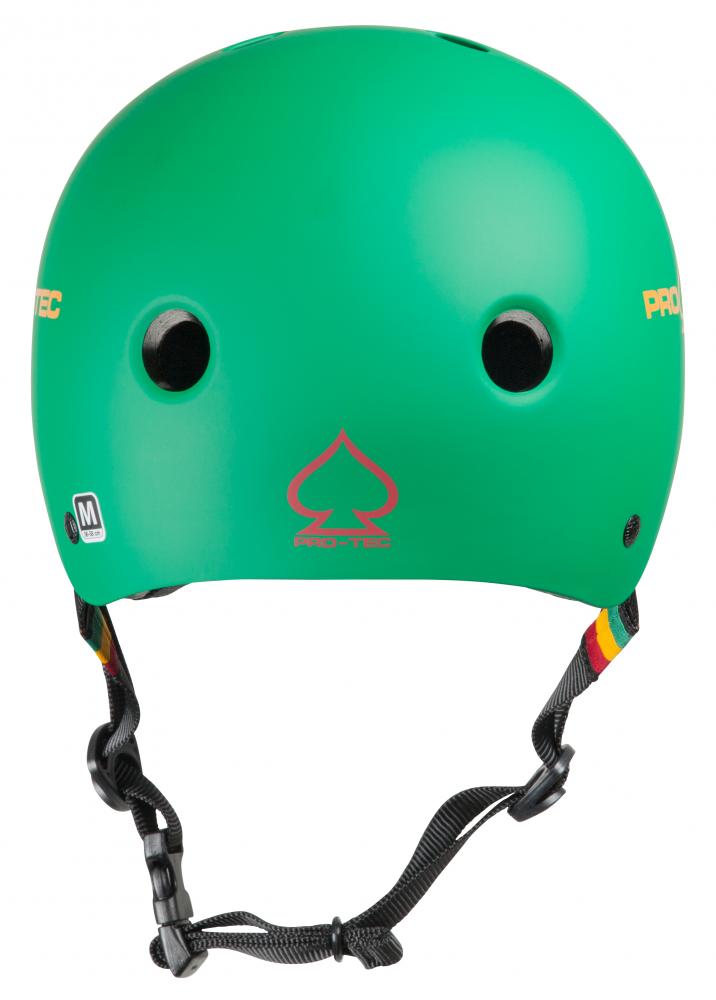 Skateboard-Helm Pro-tec Classic Cert Matte Rasta Green 2022 